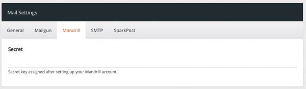 Mail Settings - Mandrill